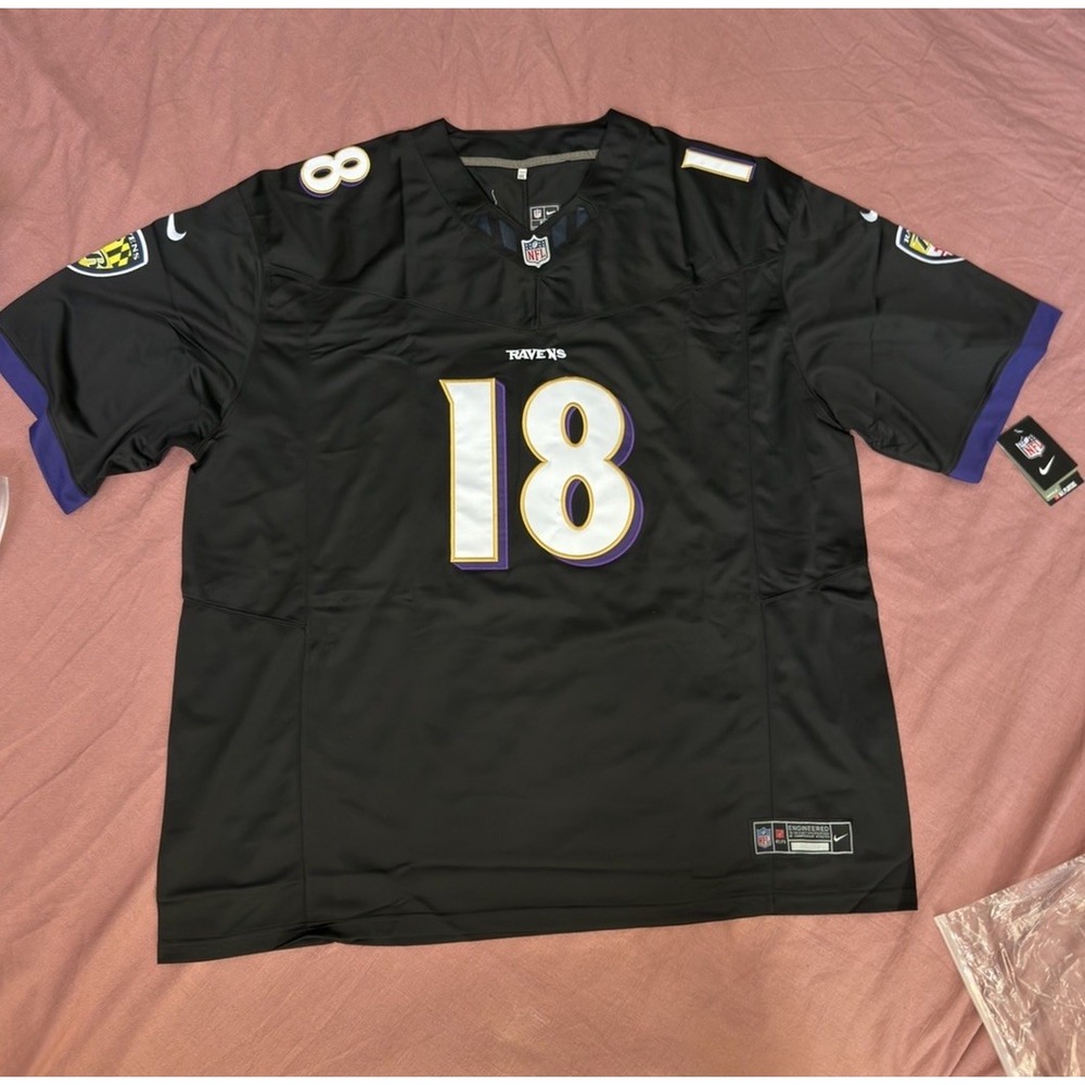 Nike Baltimore Ravens Roquan Smith #18 NFL Jersey Black Men's 5XL NWT